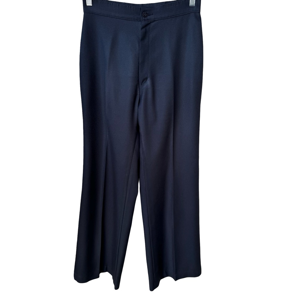 Levis For Me Vintage 70s 80s Black Wide Leg High Waisted Trousers Dress Pants
